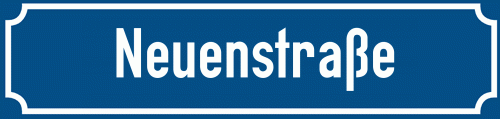Straßenschild Neuenstraße