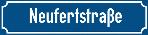 Straßenschild Neufertstraße