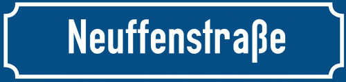 Straßenschild Neuffenstraße