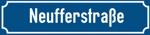 Straßenschild Neufferstraße