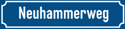 Straßenschild Neuhammerweg