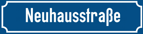 Straßenschild Neuhausstraße