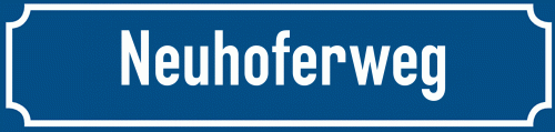 Straßenschild Neuhoferweg