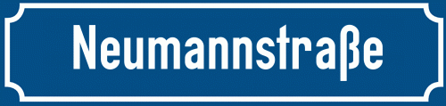 Straßenschild Neumannstraße