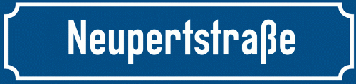 Straßenschild Neupertstraße