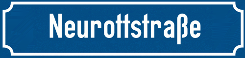 Straßenschild Neurottstraße