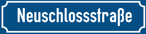 Straßenschild Neuschlossstraße