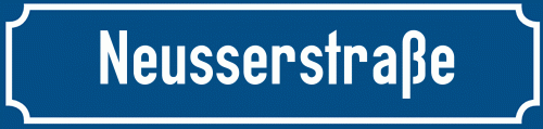 Straßenschild Neusserstraße