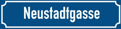 Straßenschild Neustadtgasse zum kostenlosen Download