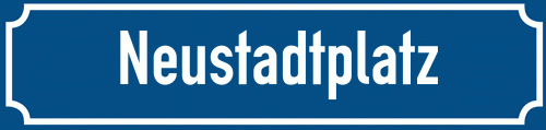 Straßenschild Neustadtplatz