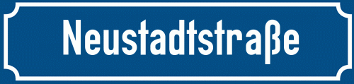 Straßenschild Neustadtstraße