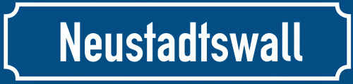 Straßenschild Neustadtswall