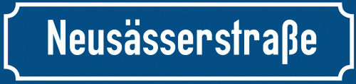 Straßenschild Neusässerstraße zum kostenlosen Download