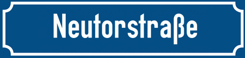 Straßenschild Neutorstraße zum kostenlosen Download