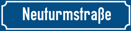 Straßenschild Neuturmstraße zum kostenlosen Download