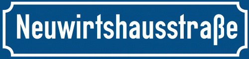 Straßenschild Neuwirtshausstraße