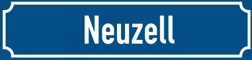 Straßenschild Neuzell
