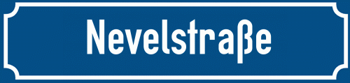 Straßenschild Nevelstraße