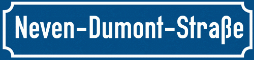 Straßenschild Neven-Dumont-Straße