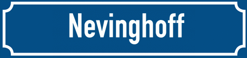 Straßenschild Nevinghoff