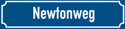 Straßenschild Newtonweg