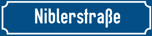 Straßenschild Niblerstraße