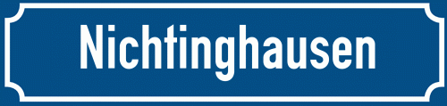 Straßenschild Nichtinghausen