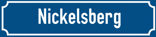 Straßenschild Nickelsberg