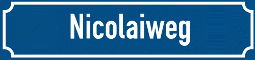 Straßenschild Nicolaiweg