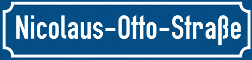 Straßenschild Nicolaus-Otto-Straße