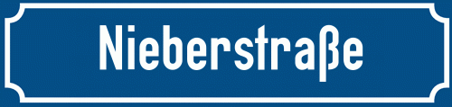 Straßenschild Nieberstraße