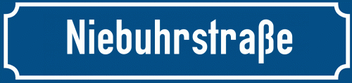 Straßenschild Niebuhrstraße
