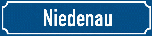 Straßenschild Niedenau