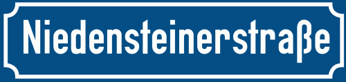 Straßenschild Niedensteinerstraße