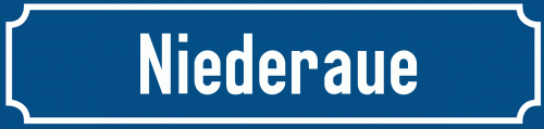 Straßenschild Niederaue