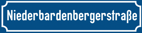 Straßenschild Niederbardenbergerstraße