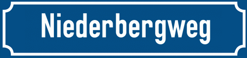 Straßenschild Niederbergweg