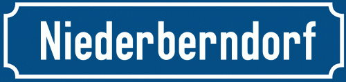 Straßenschild Niederberndorf