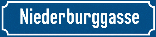 Straßenschild Niederburggasse