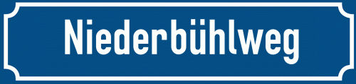Straßenschild Niederbühlweg