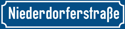 Straßenschild Niederdorferstraße