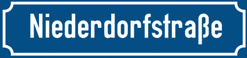 Straßenschild Niederdorfstraße