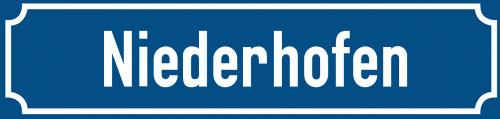 Straßenschild Niederhofen