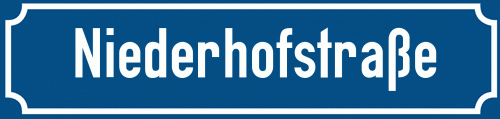 Straßenschild Niederhofstraße