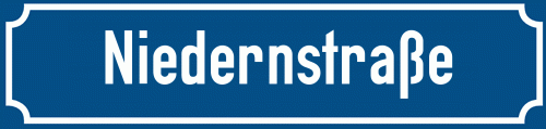 Straßenschild Niedernstraße