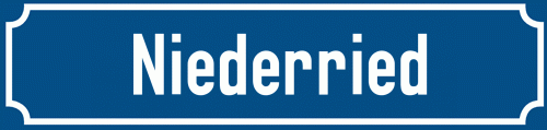 Straßenschild Niederried