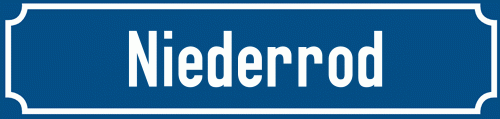 Straßenschild Niederrod