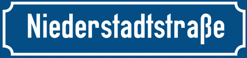 Straßenschild Niederstadtstraße