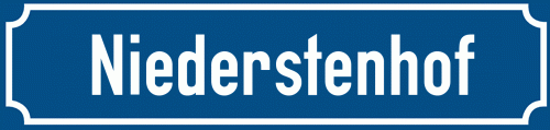Straßenschild Niederstenhof