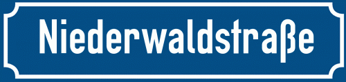 Straßenschild Niederwaldstraße
